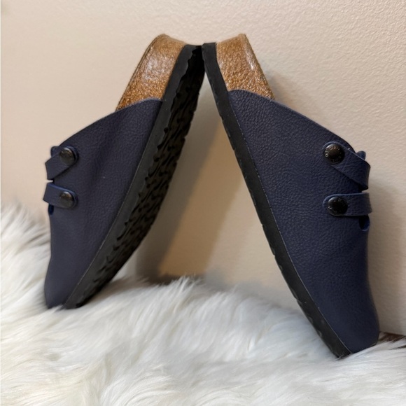 Birkenstock Shoes - Birkenstock Dark Blue Leather Footwear